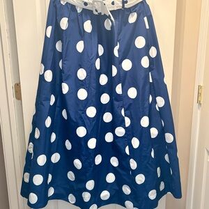 J. Crew Blue A-Line Tiered Midi Skirt